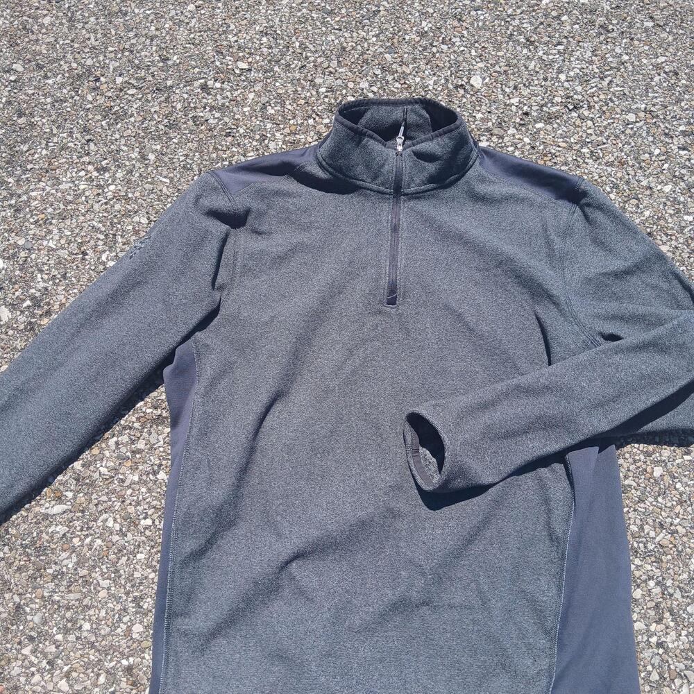 Under Armour Pullover Mens Large Gray Fleece Quarter Zip Loose Fit Athletic